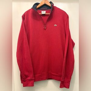 Lacoste 1/4 Zip Pullover Size 7/XL EUC